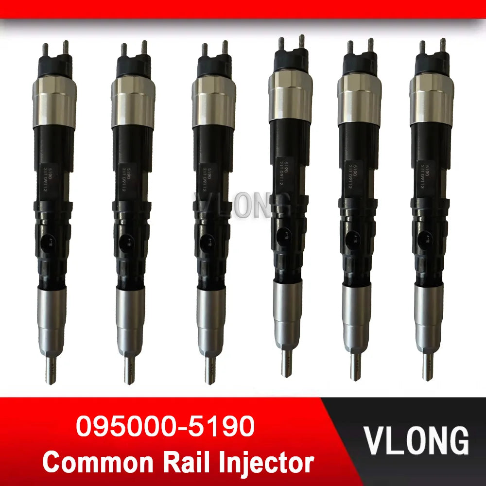 095000-5190 Tractor Diesel Engines Fuel Injector For John Deere 6081T 8.1L 8.1D Common Rail Injector RE524364 RE518723 SE501939