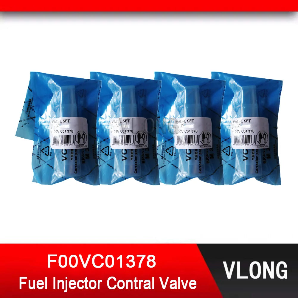 4PCS F00VC01378 Common Rail Injector Valve For MERCEDES-BENZ Diesel Fuel Injector 0986435189 0445110377 0445120378 0445110338