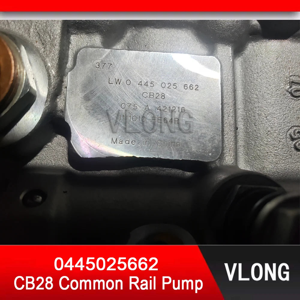 0445025662 CP28 Common Rail Fuel Injection Pump For FAW Heavy Truck CB28 Diesel High Pressure Pump