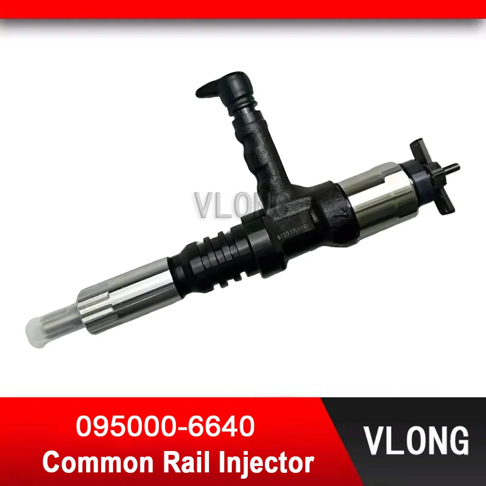095000-6640 Fuel Injector For Komatsu PC400-8 Excavator 6D125 SAA6D125E-5 WA470 WA480 Diesel Engine Fuel Injector 6251-11-3200