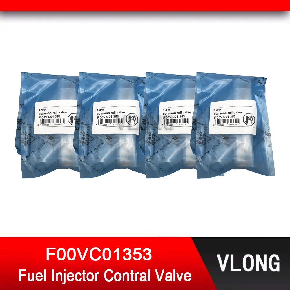 4PCS F00VC01353 Common Rail Valve Set For RENAULT OPEL 2.5 Fuel Injector 93189952 0445110265 0445110807 0445110808 0986435275