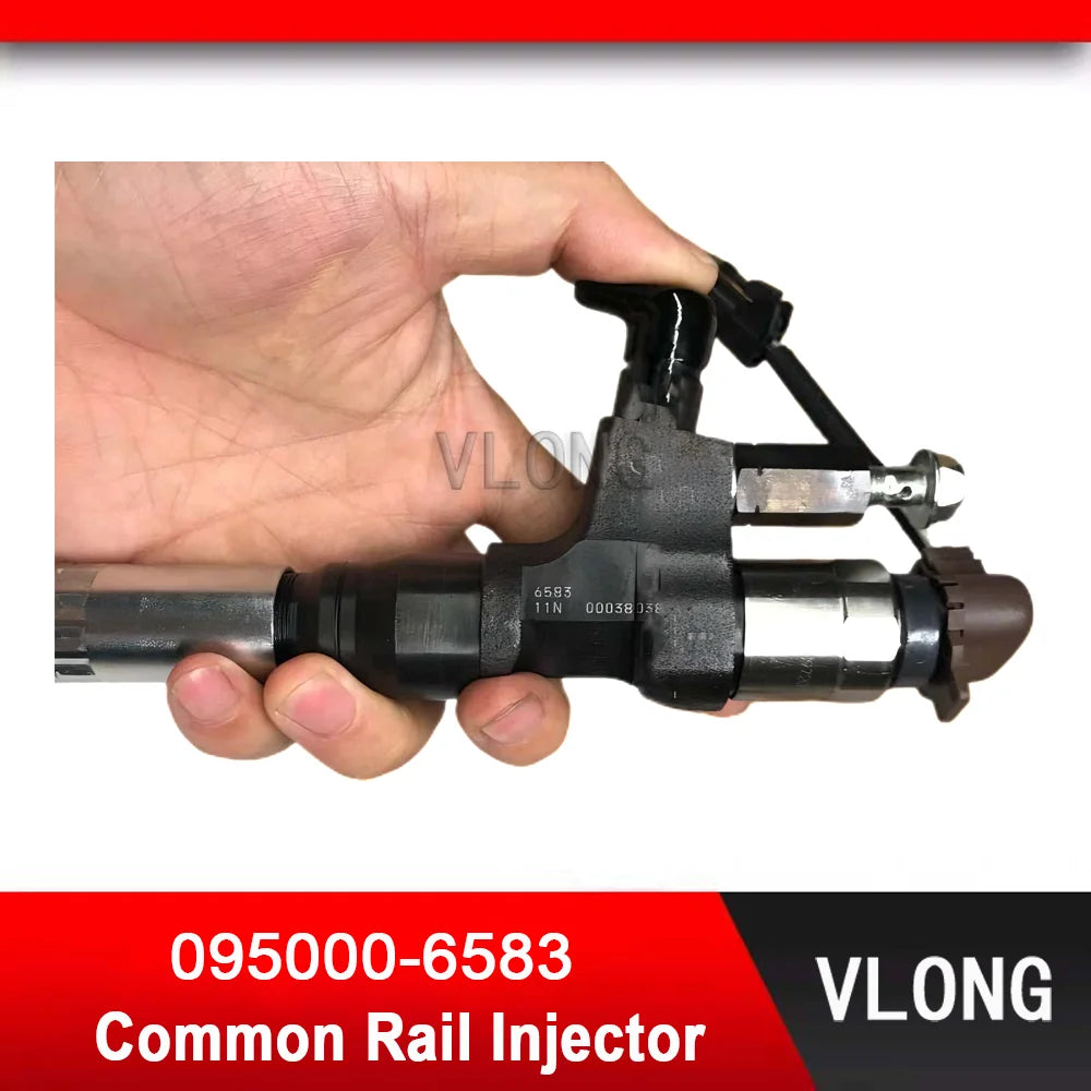 095000-6583 New Excavator Parts EFI Common Rail Injector For HINO J08E 330PS Diesel Engine Fuel Injector 23670-E0320 095000-658#
