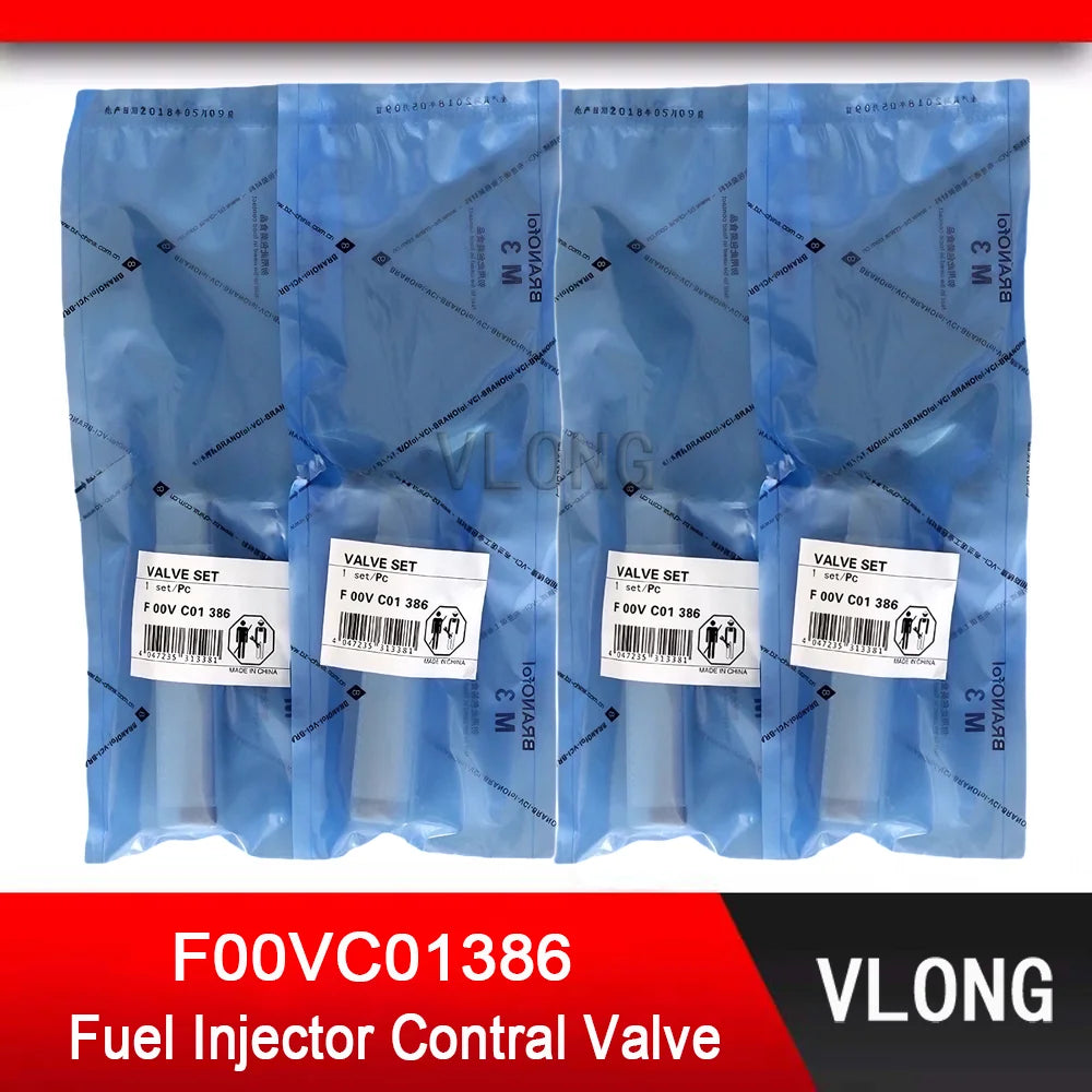 4PCS F00VC01386 Common Rail Valve Set For JAC Huatai 1.5L EU4 Diesel Fuel Injector 0445110386 0445110387 0445110388 0445110494