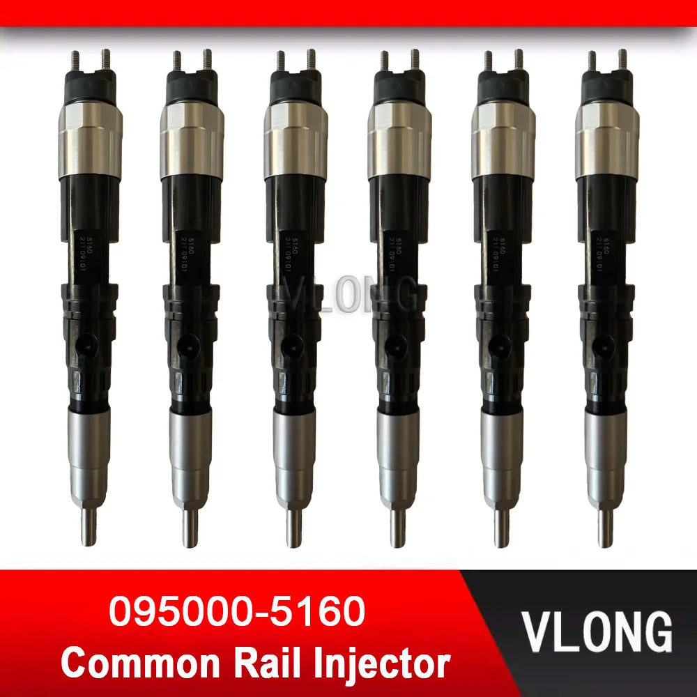 095000-5160 New Agricultural Machines Fuel Injector For John Deere 6081T 8.1L 8.1D 8120 8220 RE524362 RE518725 RE504181 SE501937