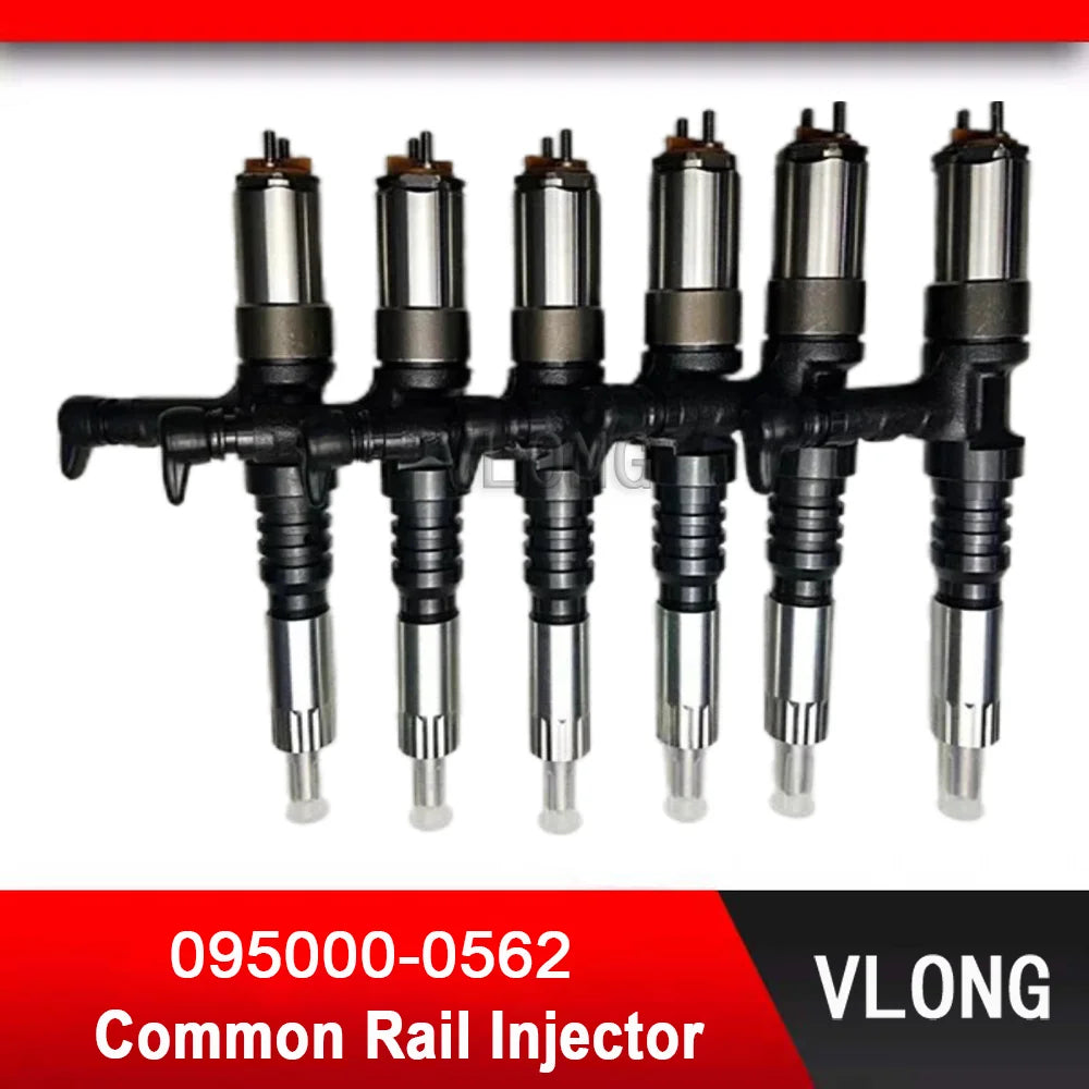 Fuel Injector For Komatsu Excavator PC200-7 PC300-7 PC400-7 PC450-8 PC600-6 WA500-6 Engine Injector 095000-0562 6218-11-3100