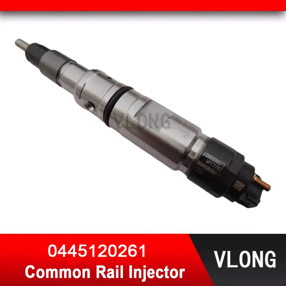 0445120261 New Heavy Truck Fuel Injector Assy For WeiChai WP7 WP5 Diesel Engine Common Rail Injector 0 445 120 261 610800080073