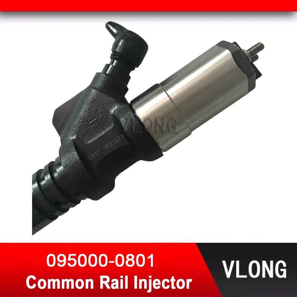 095000-0801 Excavator Fuel Injector For KOMATSU PC400-7 PC450-7 6D125 Engine WA470-5 Diedel Injector 095000-0800 6156-11-3100