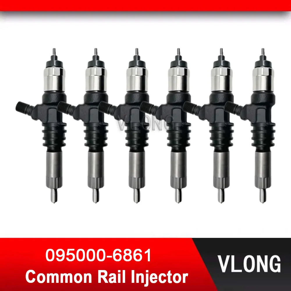 095000-6861 Common Rail Injector For Mitsubishi FUSO 6M60T FH/FK/FM Diesel Engine Fuel Injector ME304627 ME307086 095000-6860