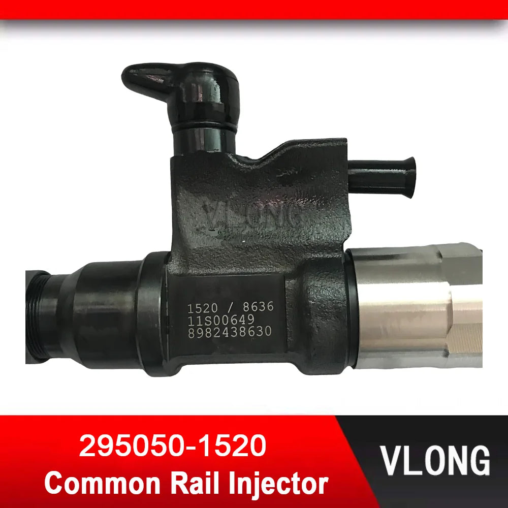 295050-1520 Common Rail Injector For Hitachi Sany Xugong Excavator ISUZU 4HK1 Diesel G3 Fuel Injector 8982438630 8-98243863-0
