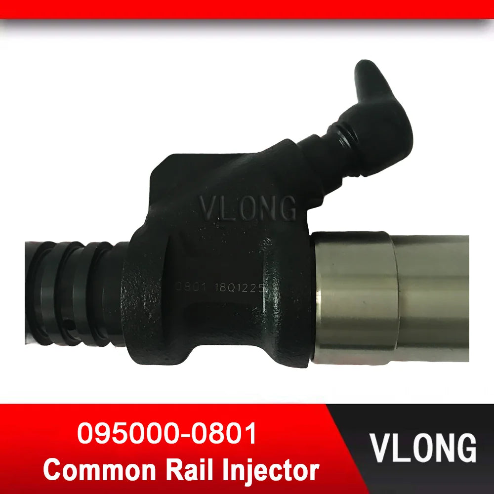 095000-0801 Excavator Fuel Injector For KOMATSU PC400-7 PC450-7 6D125 Engine WA470-5 Diedel Injector 095000-0800 6156-11-3100