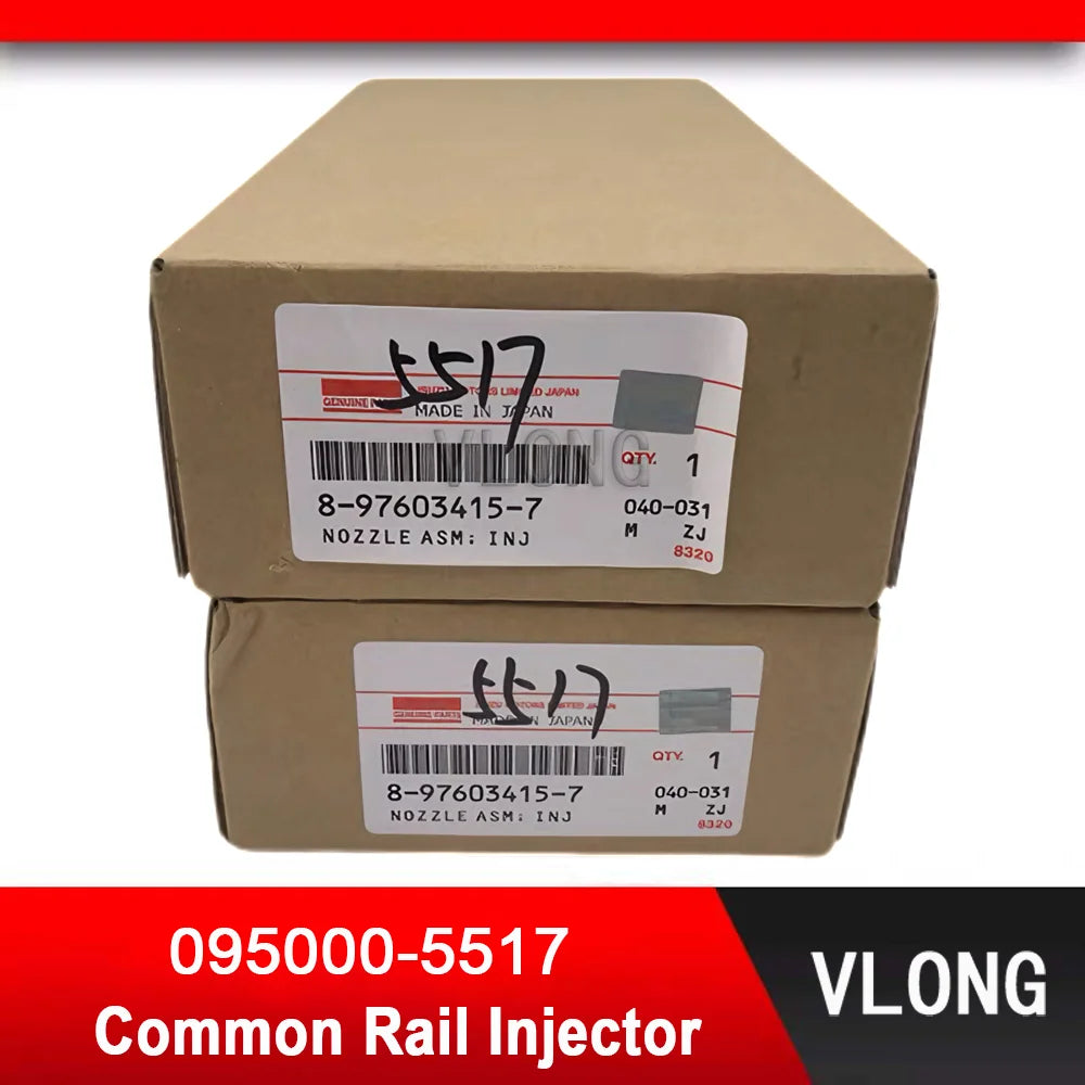 095000-5517 Common Rail Injector For Hitachi ZX40-7 Excavator Isuzu 6WG1 Diesel Engine Fuel Injector 095000-4158 8-97603415-8