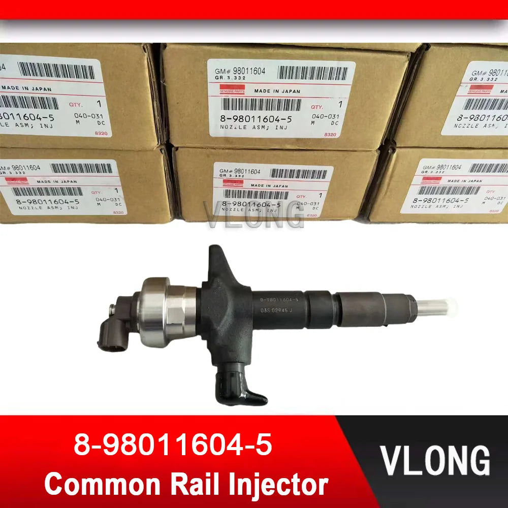 8-98011604-5 Common Rail Injector For ISUZU D-MAX Rodeo 4JJ1 3.0L Fuel Injector 8980116040 8980116045 095000-6980 8-98011604-0