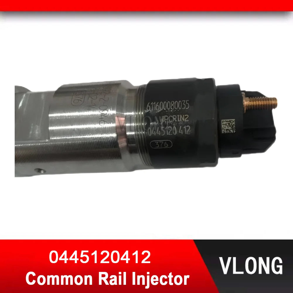 0445120412 New Heavy Truck Fuel Injector For Weichai WP10H WP7 Diesel Common Rail Injector 0445120531 0 445 120 412 611600080035