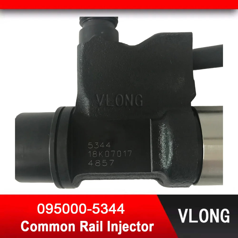 095000-5344 Diesel Fuel Injector For Hitachi 240/250-3 Excavator ISUZU 6HK1 4HK1 Engine Common Rail Injector Assy 8-97602485-4