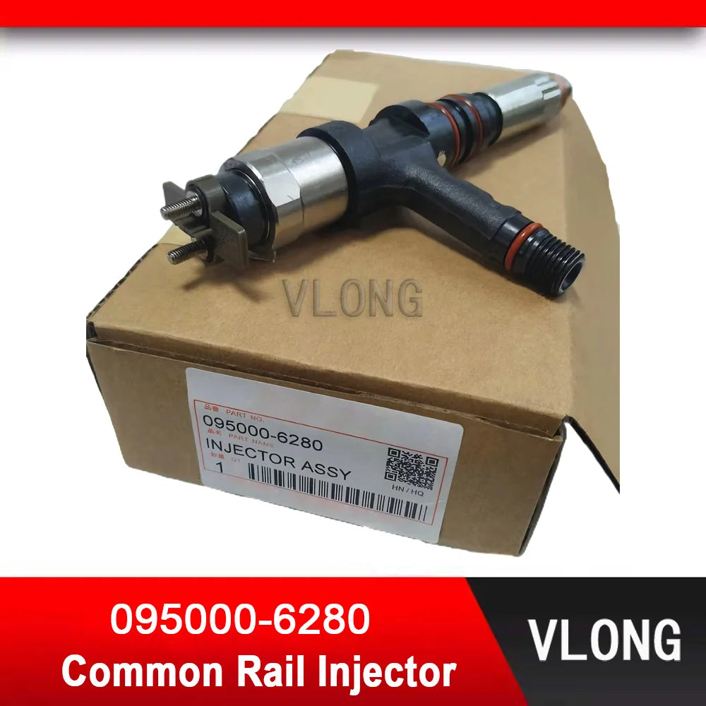 095000-6280 Common Rail Injector For Komatsu Excavator PC450-8 SAA6D170E-5 HD785-7 WA900-3 Engine Fuel Injector 6219-11-3100