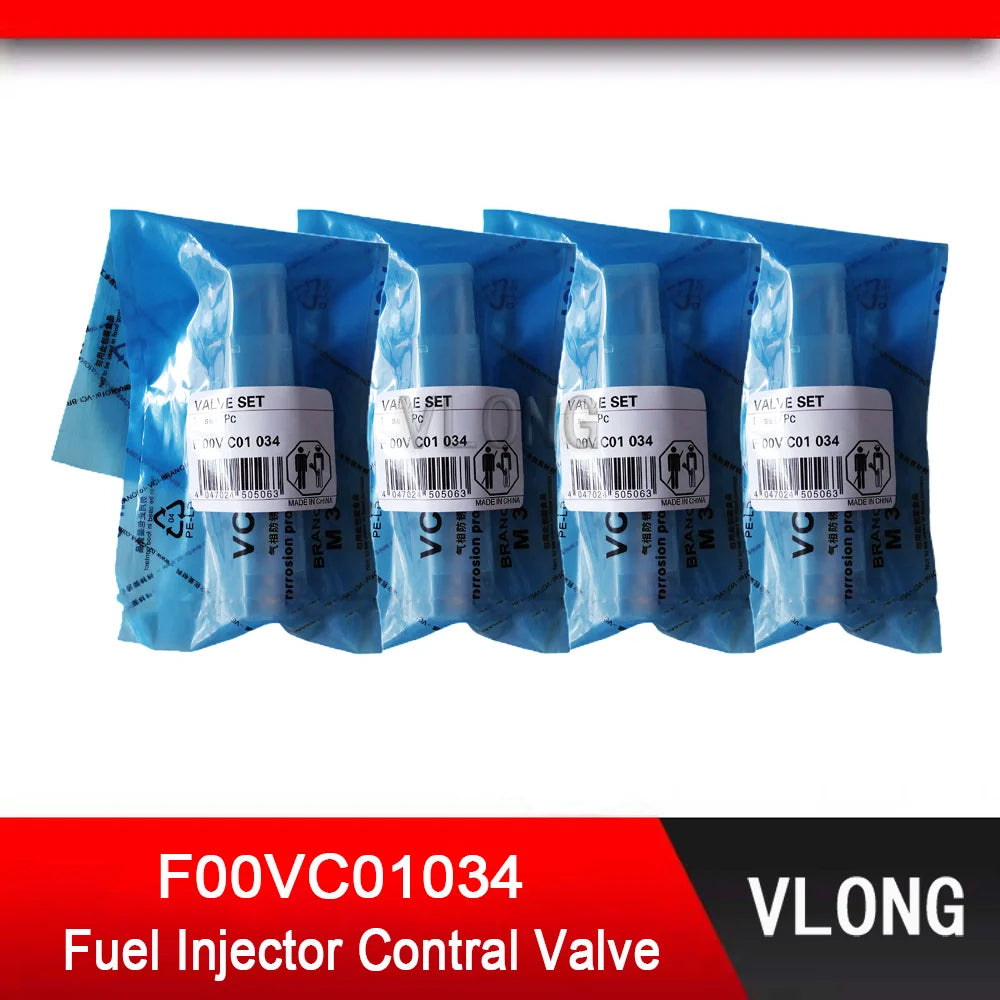 4PCS F00VC01034 New Common Rail Injector Control Valve Set For 0445110109 0445110110 0445110178 0445110160 0445110145 0445110127