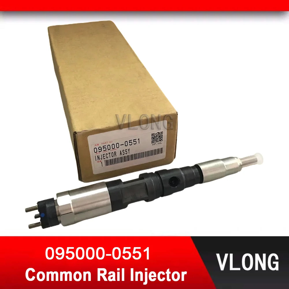 095000-0551 Fuel Injector For John Deere 8.1L 8.1D 6081T Diesel Engine RE501010 RE524368 SE501940 AP50801 AP50901 095000-0550