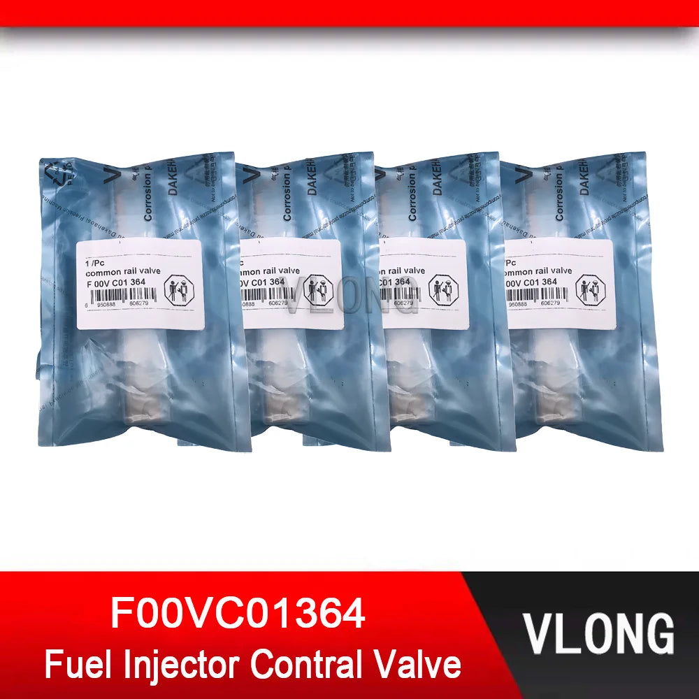 4PCS F00VC01364 Common Rail Injector Valve For Peugeot 307 308 1.6L Citroen C3 Fuel Injector 0445110311 0445110146 0986435146