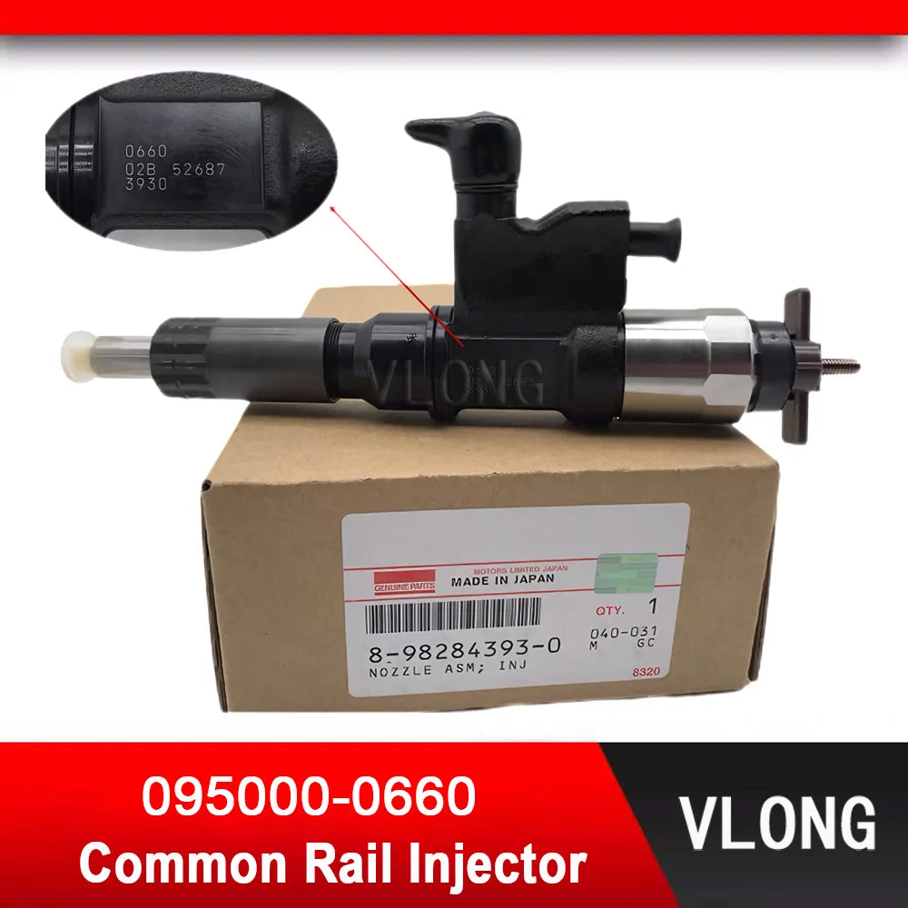 095000-0660 High Quality Truck EFI Common Rail Injector For ISUZU 4HK1 6HK1 Diesel Engine Fuel Injector 095000-0661 8-98284393-0