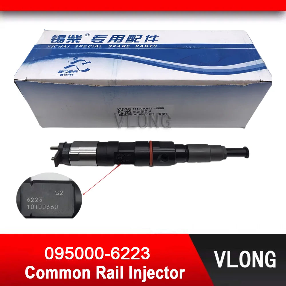 095000-6223 New Common Rail Injector For FAW Jiefang Heavy Truck Xichai CA6DL CA4DL Diesel Engine Fuel Injector 1112010B621-0000