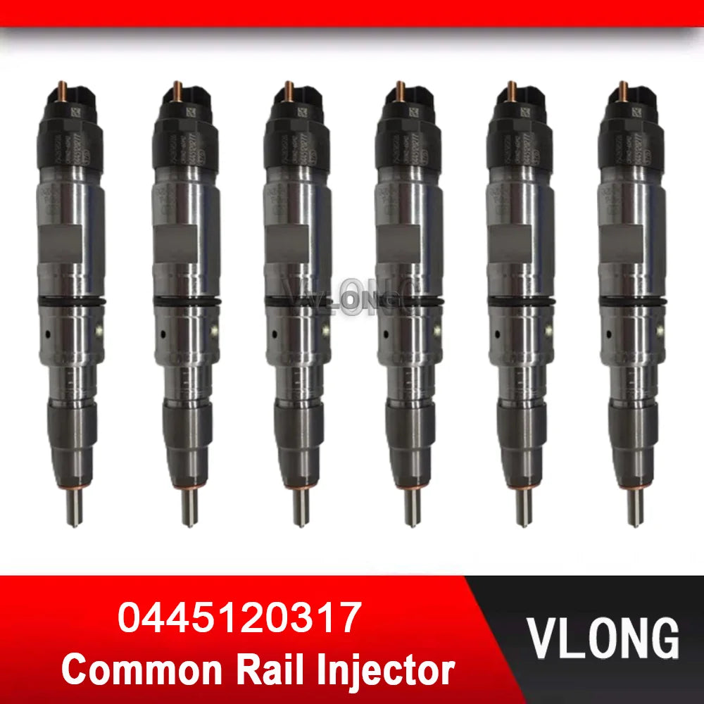 0445120317 Genuine New Diesel Engine Common Rail Fuel Injector 0445 120 317 for FAW J5 J6 CA6DN1 11120108530000 1112010-853-0000