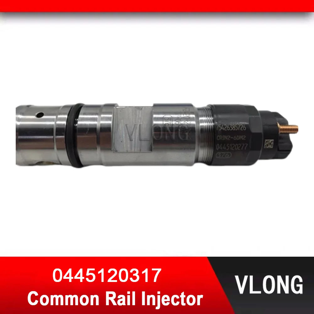 0445120317 Genuine New Diesel Engine Common Rail Fuel Injector 0445 120 317 for FAW J5 J6 CA6DN1 11120108530000 1112010-853-0000