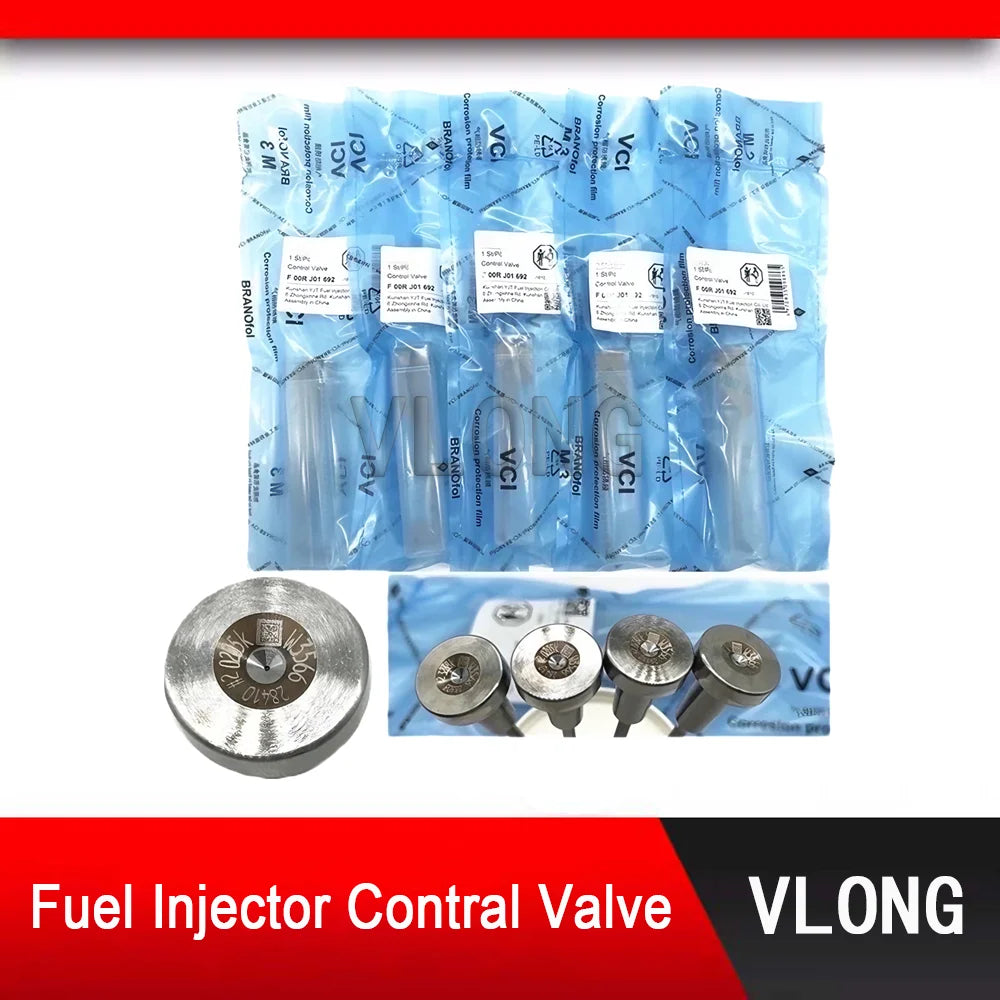 4PCS F00VC01386 Common Rail Valve Set For JAC Huatai 1.5L EU4 Diesel Fuel Injector 0445110386 0445110387 0445110388 0445110494