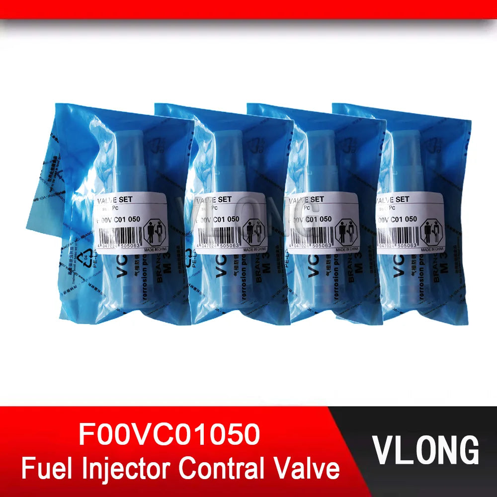 4PCS F00VC01050 Common Rail Valve Set For Volkswagen VW 1.9 TDI Engine Fuel Injector 0445110173 0445110221 0986435265 15062049F