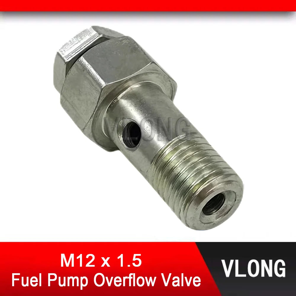 1PCS New M12 Overflow Valve Oil Return Screw Diesel Fuel Pump Oil Return Valve For LiaoNing XinFeng Oil Pump Overflow Valve 12MM