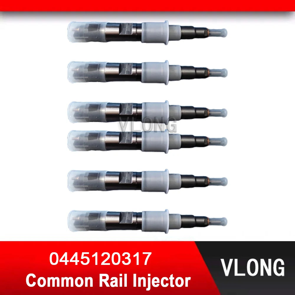 0445120317 Genuine New Diesel Engine Common Rail Fuel Injector 0445 120 317 for FAW J5 J6 CA6DN1 11120108530000 1112010-853-0000