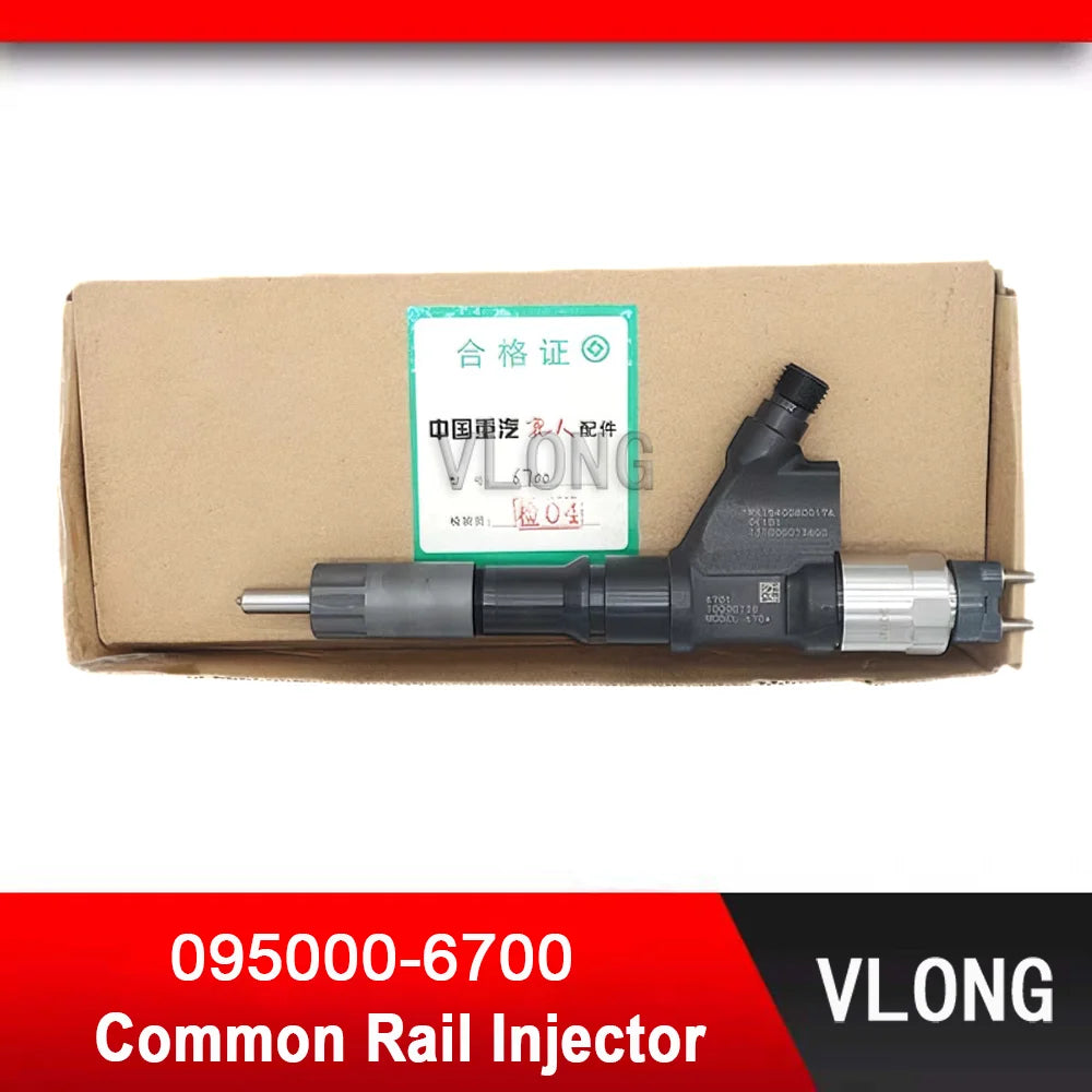 095000-6701 Heavy Truck Common Rail Injector Diesel Injector For SINOTRUK HOWO A7 WD615 VG61540080017A R61540080017A 095000-6700
